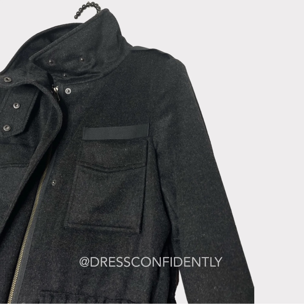 EMERSON FRY Army Coat - Charcoal Wool Cashmere - Picture 10 of 11